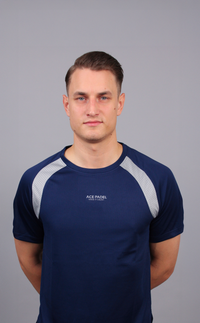 ACE PADEL Performance Shirt Blau Frontansicht