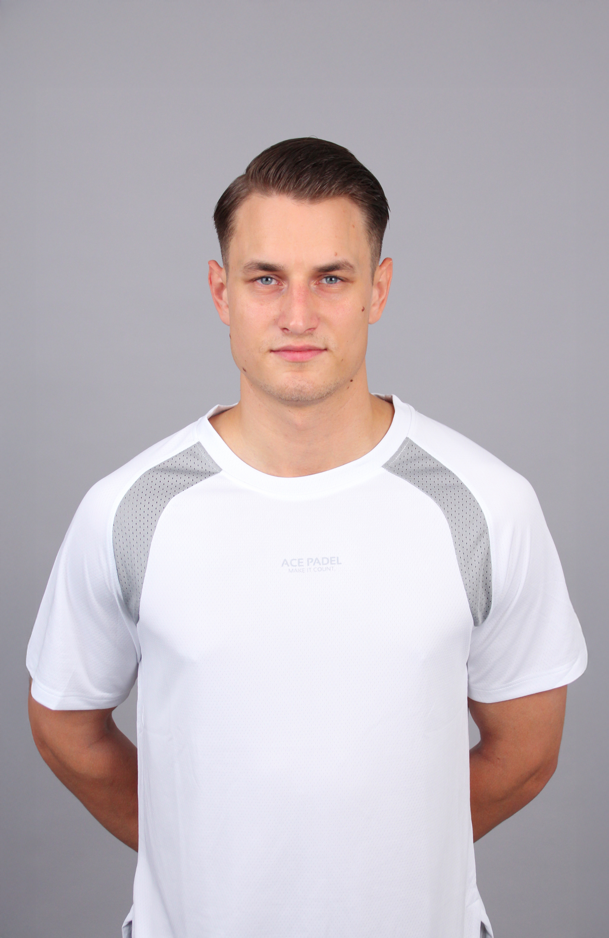 ACE PADEL Performance Shirt Weiß Frontansicht