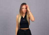 ACE PADEL schwarzes Padel Top frontal